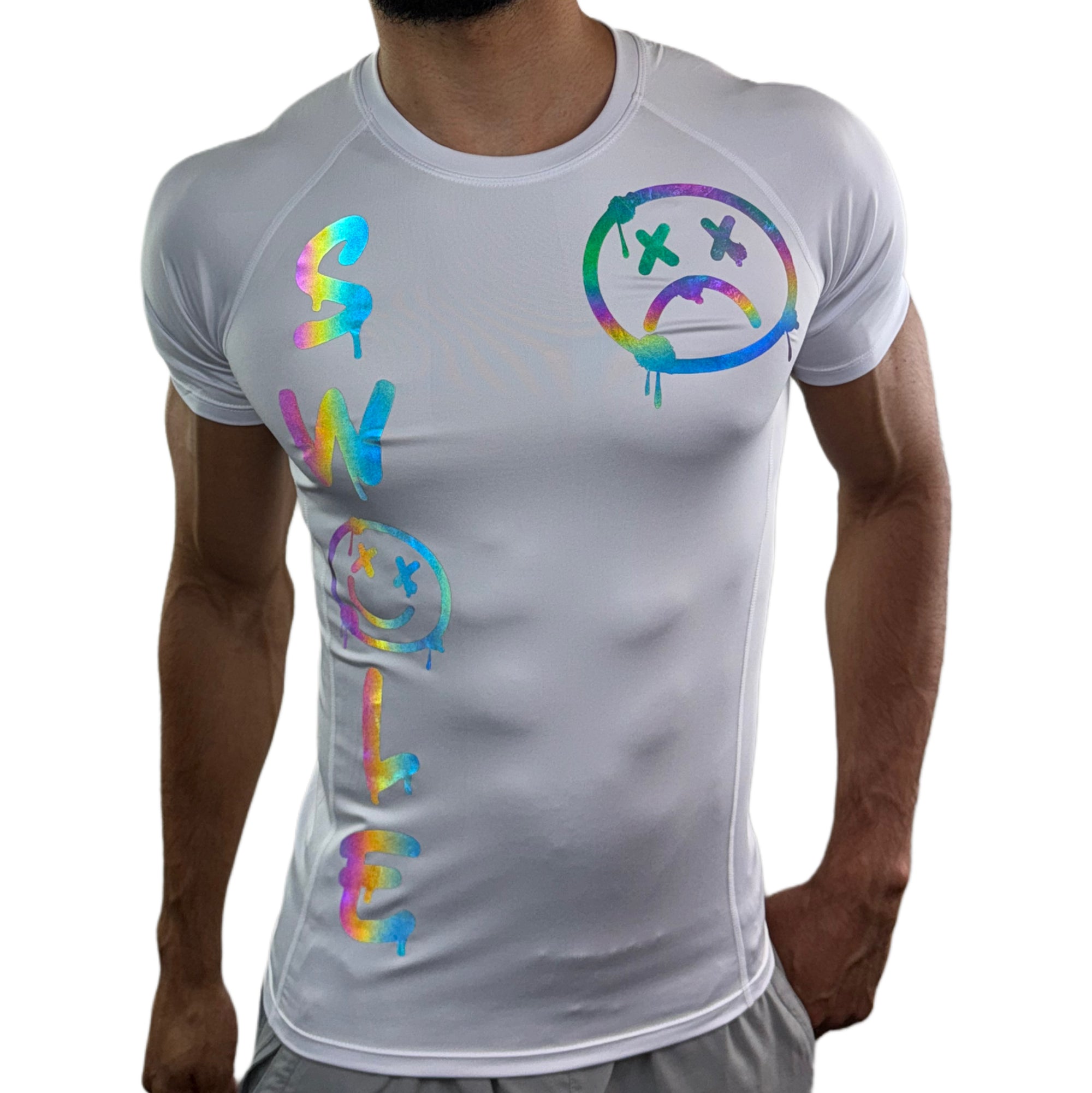 PLUDYNA SWOLE – White Compression Tee