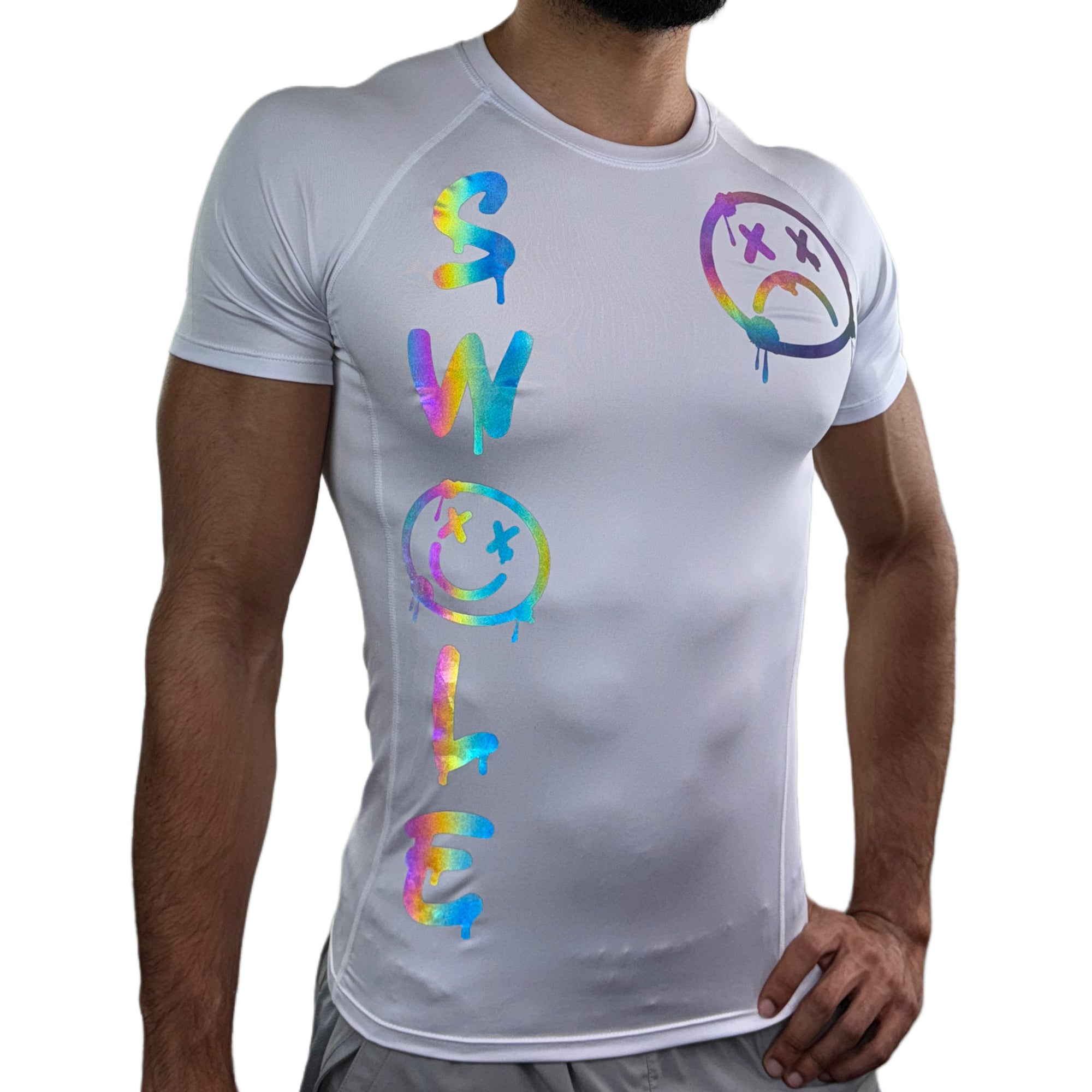 PLUDYNA SWOLE – White Compression Tee
