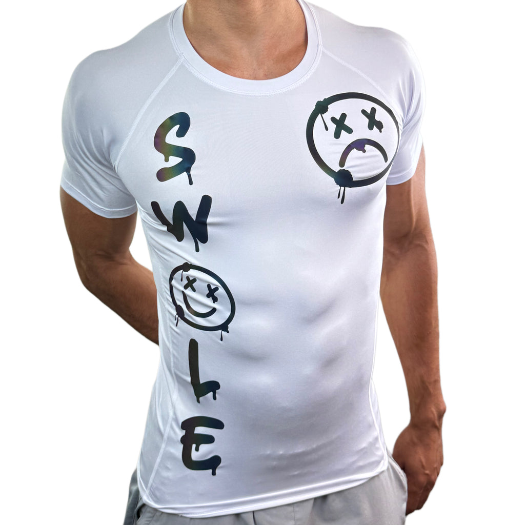 PLUDYNA SWOLE – White Compression Tee