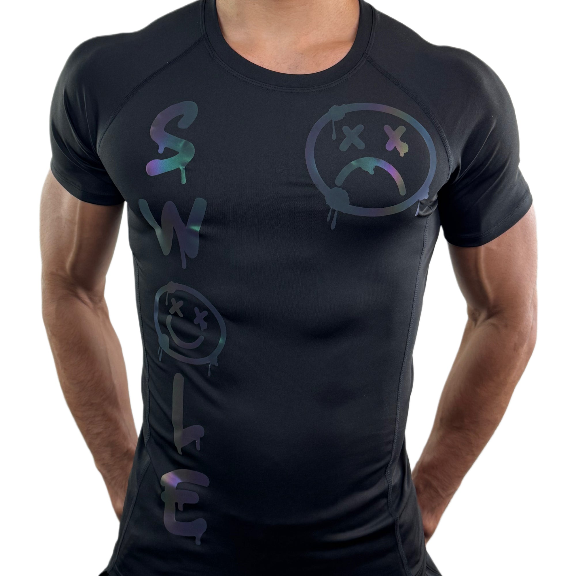 PLUDYNA SWOLE – Black Compression Tee